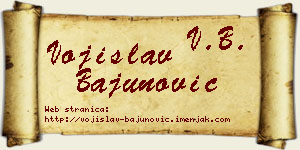 Vojislav Bajunović vizit kartica